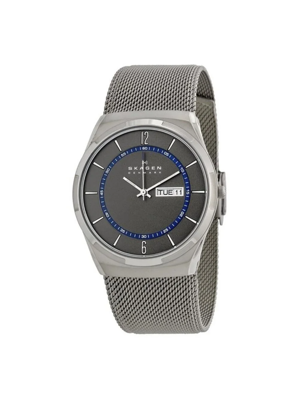 NWT Skagen Melbye Grey Dial Stainless Steel Mesh Men's Watch